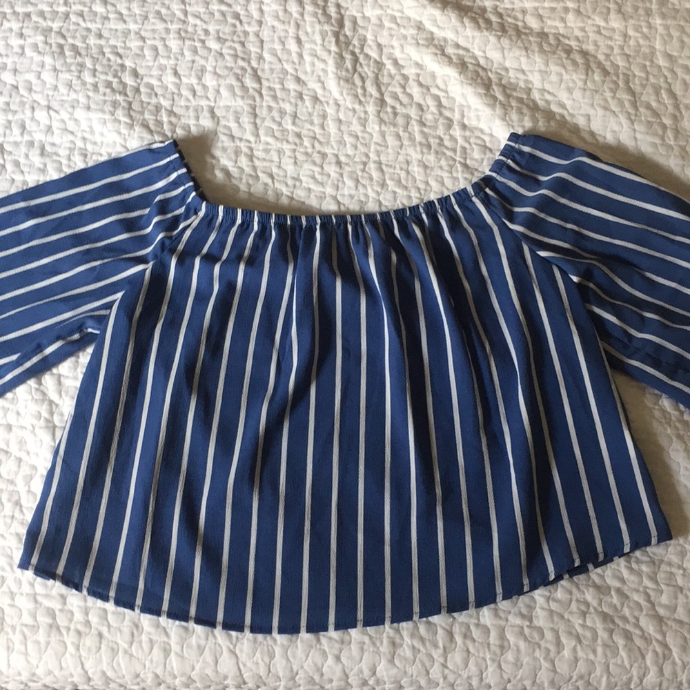 Off-The-Shoulder Striped Top NWOT
